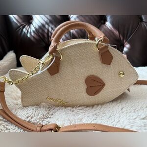 Betsey Johnson Luv NWT Straw Like Fish Bag Summer Island Vibes